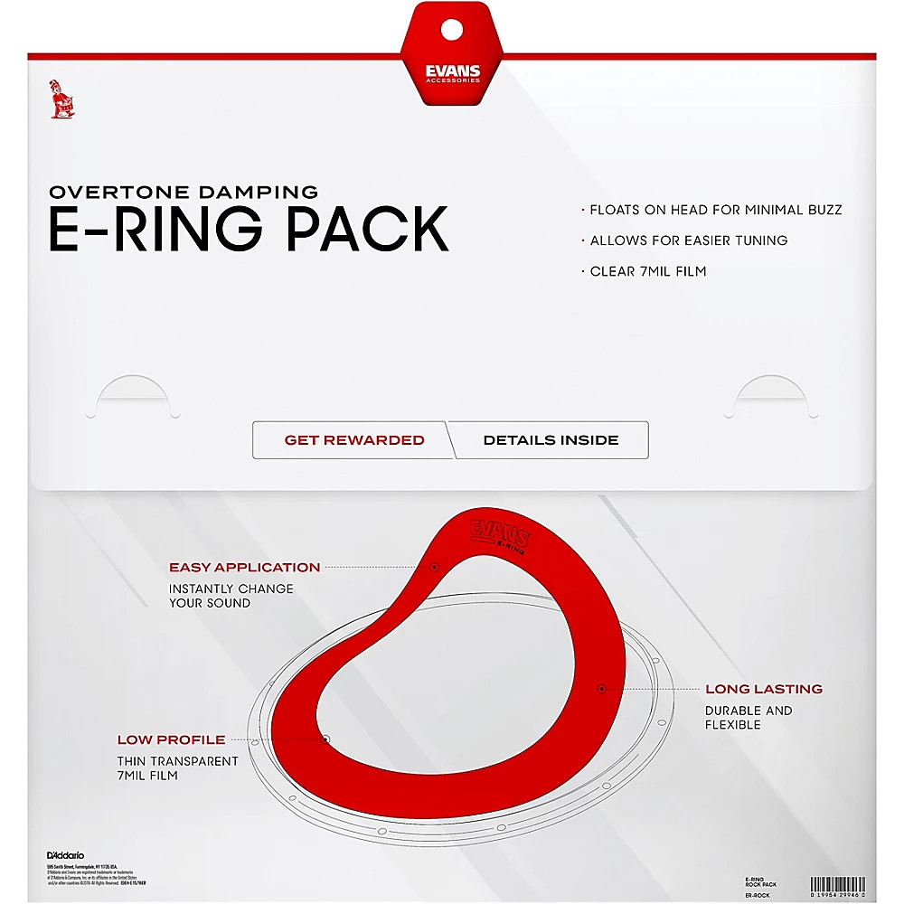 Evans E-Ring Pack, Rock Black
