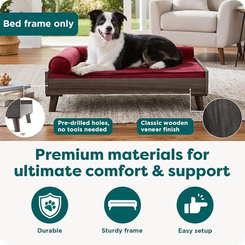 Elevated Dog Bed Frame Cooling Orthopedic Design Sturdy Support Easy Assembly US