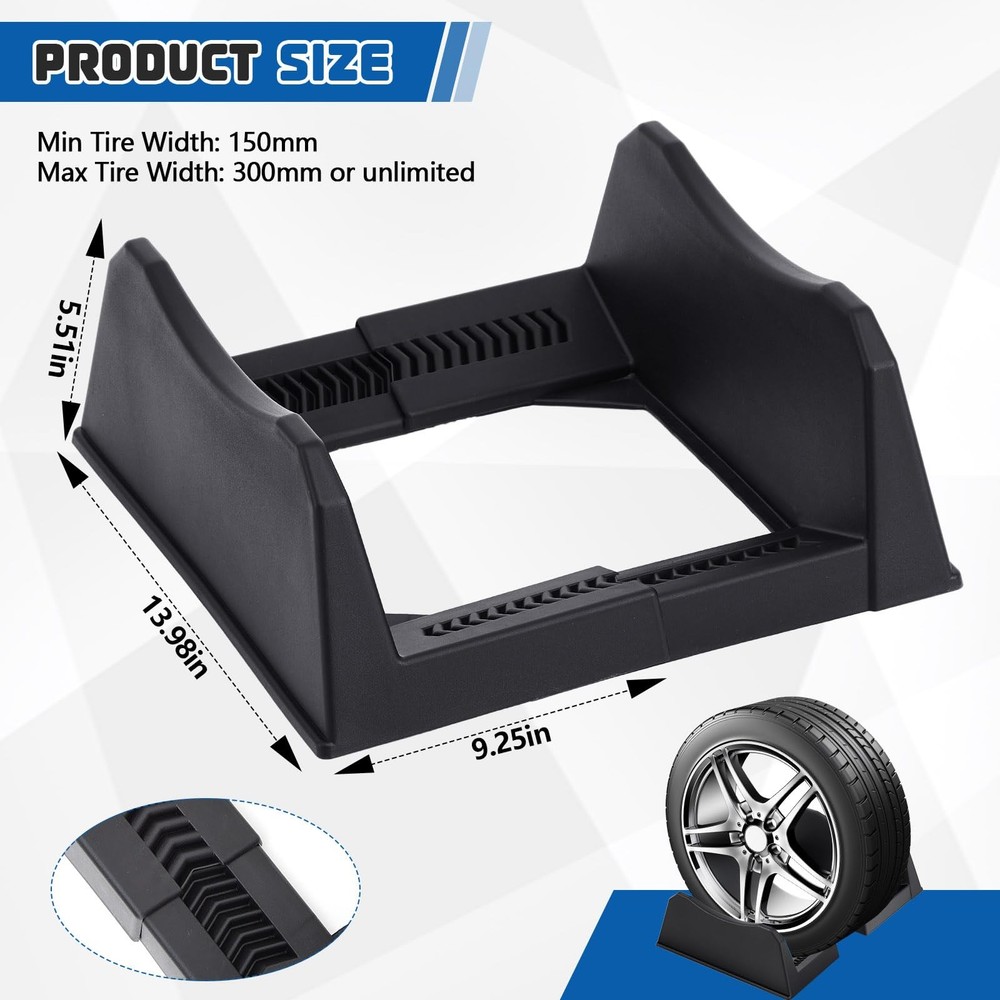 Colingmill 2 Pcs Car Tire Display Stand Wheel Rack Adjustable Width...