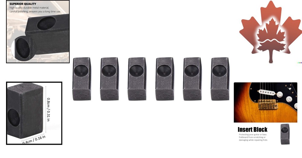 High Quality Metal String Lock Blocks for Electric Guitar Bridge Saddle - 6 Pack
