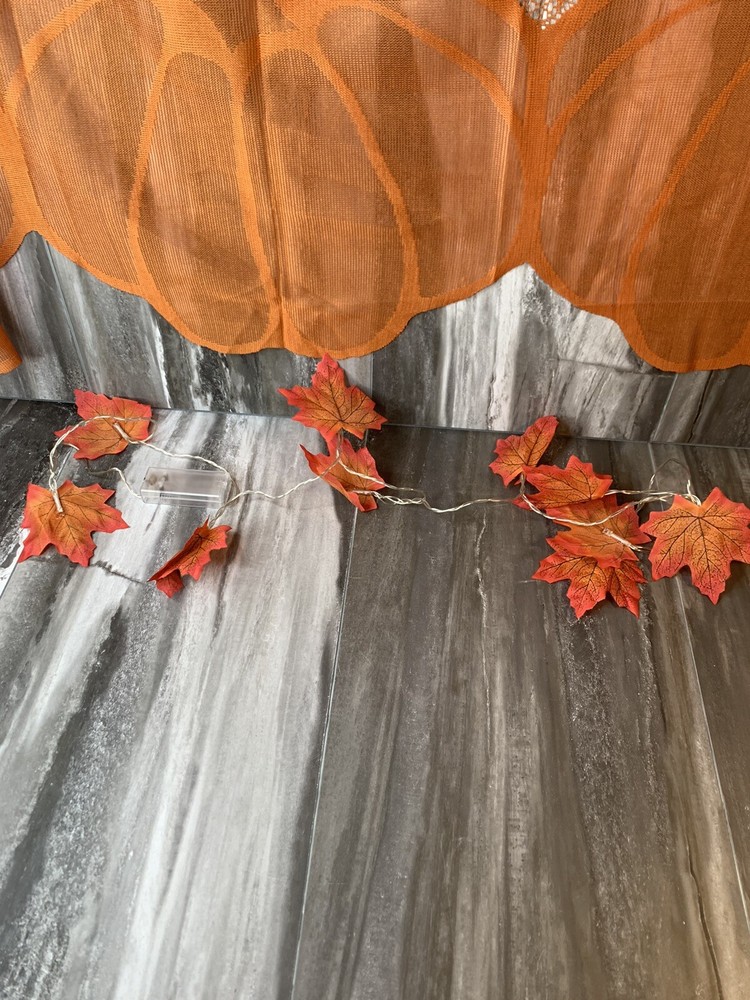 Fall Decor W/ Maple Leaf Lights