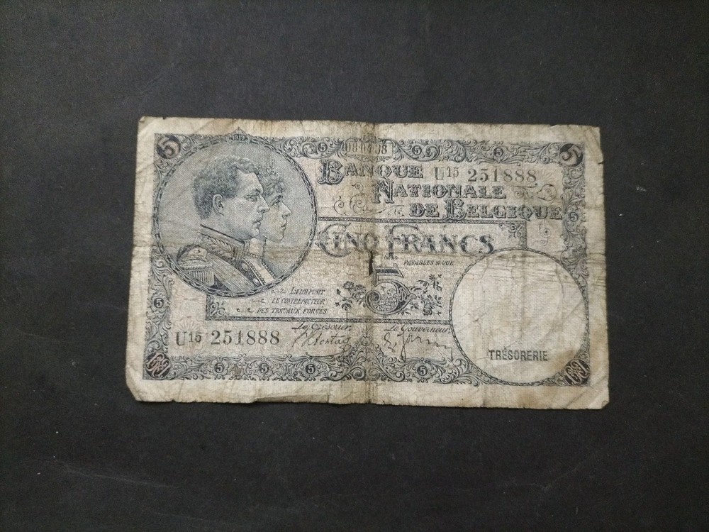 Belgium 5 Francs 1938
