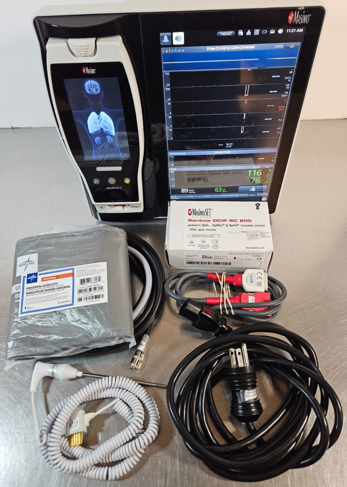 Masimo Root -COMPLETE-SpHb, PVi, NIBP, SPO2, PR, PVi-Pi, MAP, Temp, SPOC, tested