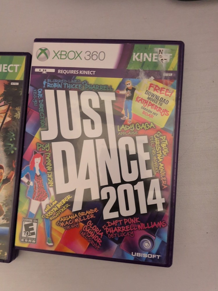Microsoft Xbox 360 Kinect Sensor Bundle Lot of 4 Kinect Games + Sensor Tested