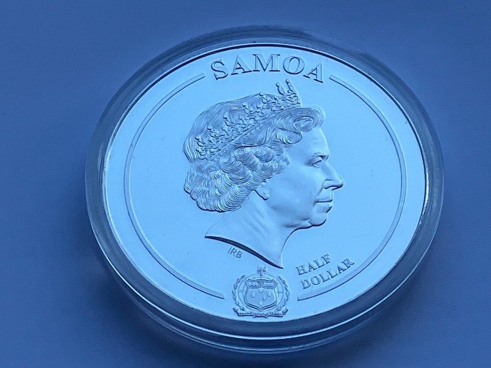 2020 SAMOA SILVER PLATED HALF DOLLAR HARRY POTTER ~ QUIDDITCH