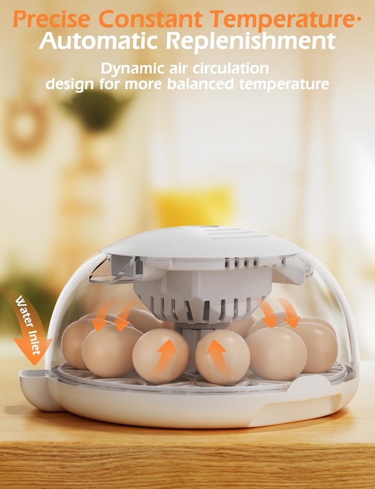 Incubators for Hatching Eggs, 12 Egg Incubator with Automatic Egg Turning and...