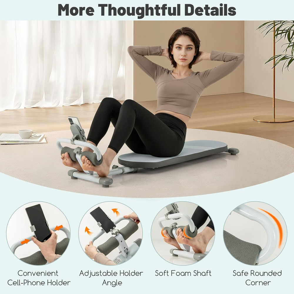 Sit up Bench for AB Exercise, Foldable Workout Bench W/3 Gear Adjustable Angles