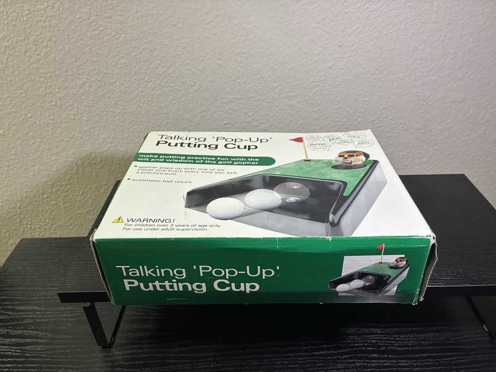 TALKING POP UP PUTTING CUP GOLF GADGETS GOPHER 2004 INDOOR PRACTICE