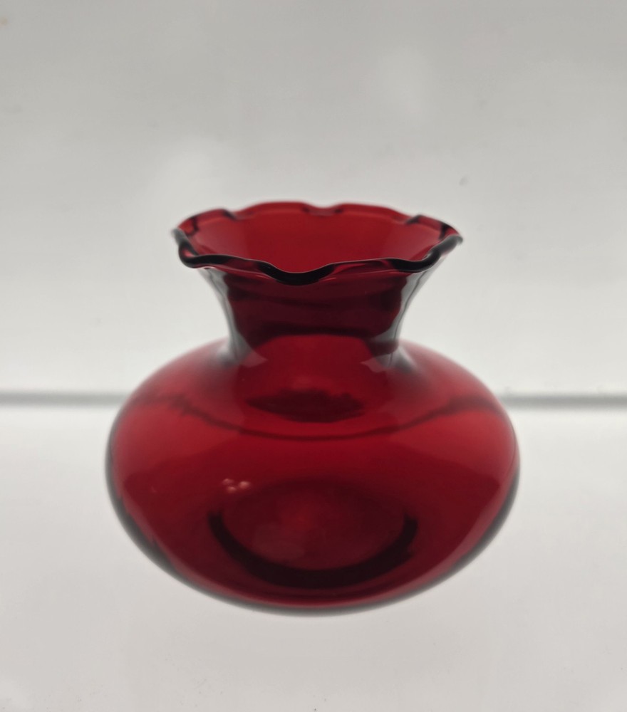 red glass vases