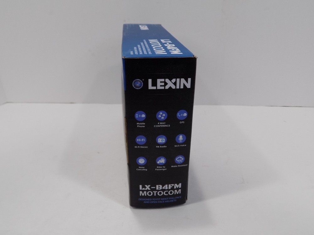 NEW Lexin B4FM Motorcycle Bluetooth Intercom Dual Pack Open Box