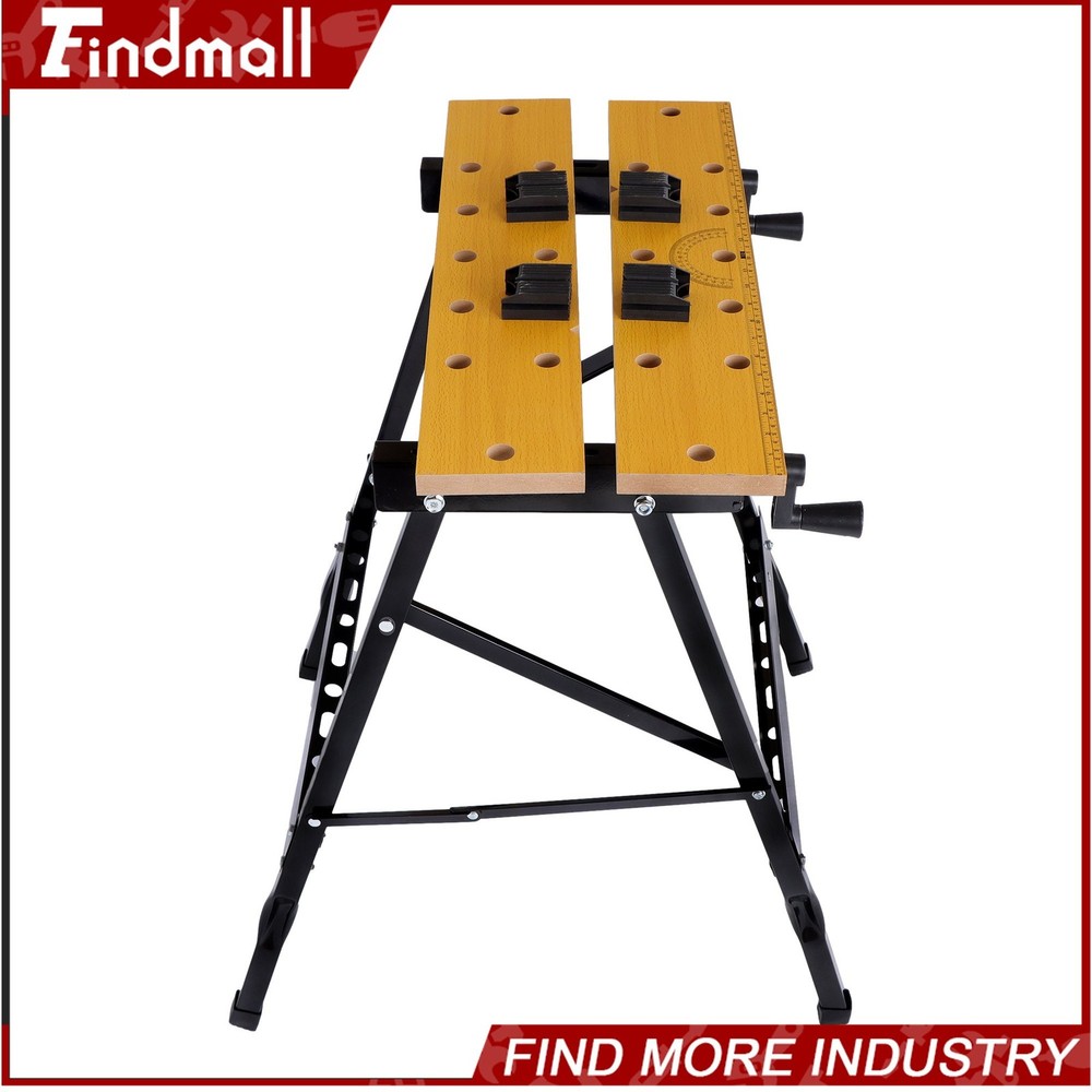 Findmall Foldable Multi-Purpose Workbench With Measuring Ruler & Protractor