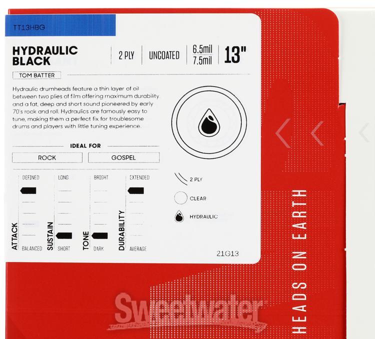 Evans Hydraulic Series Drumhead - 13" - Black