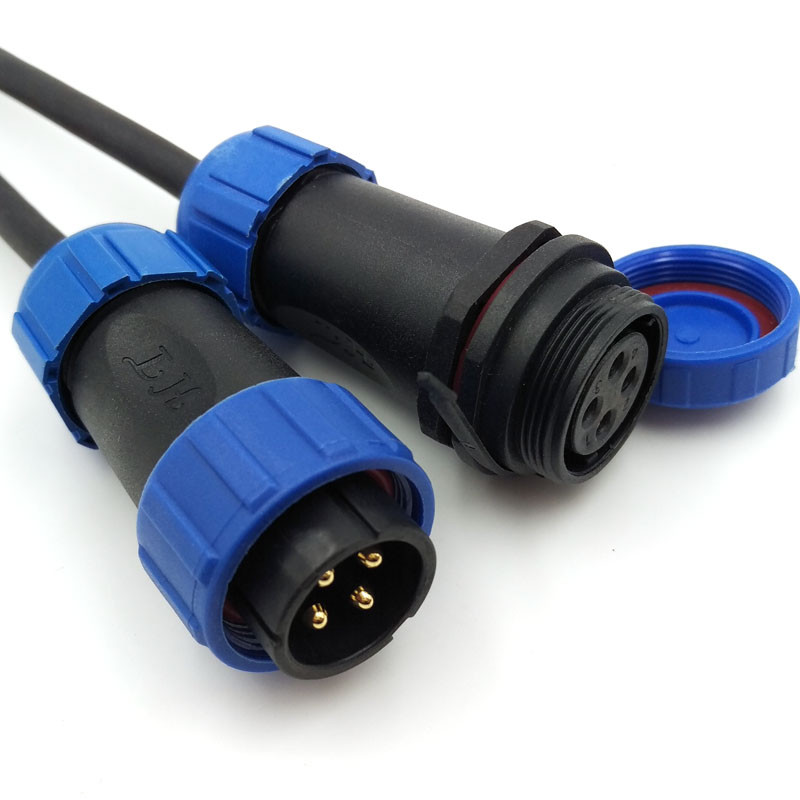 SP21 4Pin Waterproof Power Connector Plug Socket IP67,LED Light Cable Connector