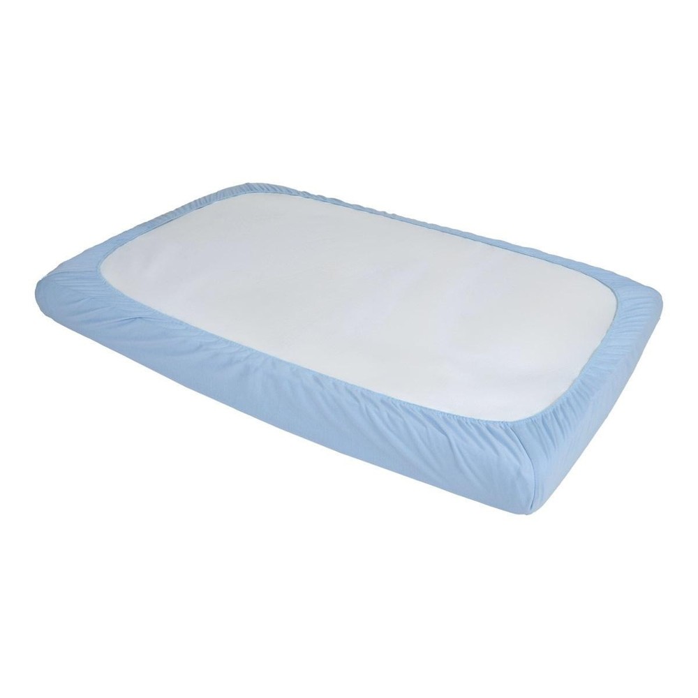 Kaplan Early Learning Lightweight Compact Crib Sheets - Set of 4 - Blue