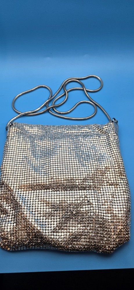 Vtg 70s Disco Glowmesh Disco Purse