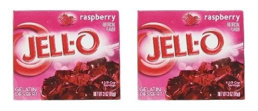 Jell-O Raspberry Gelatin Dessert Mix 2 Box Pack