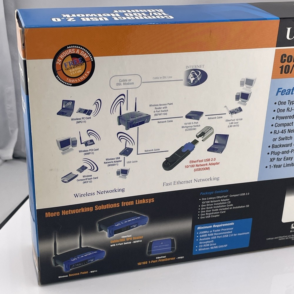Linksys Compact USB 2.0 Network Adapter 10/100 NBA M.W