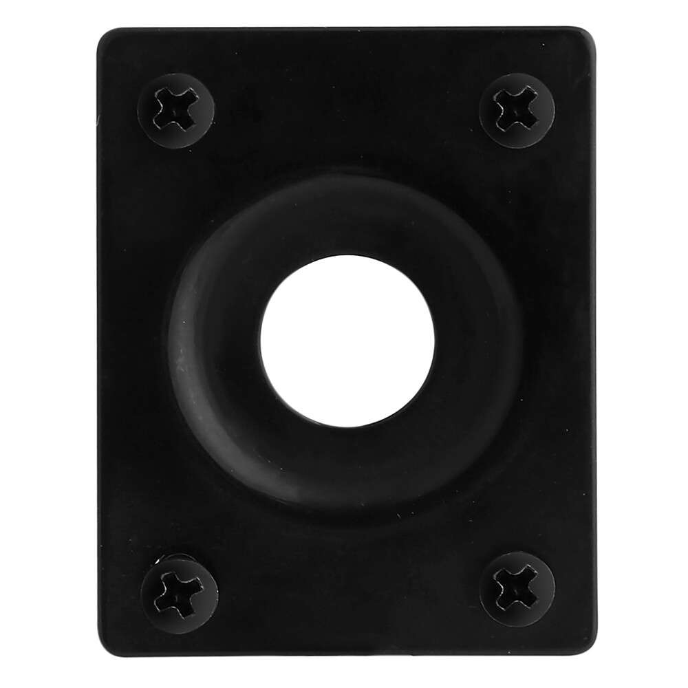 Guitar Jack Socket Plate Curved Rectangle Style Output Jack Plate Black LP TL