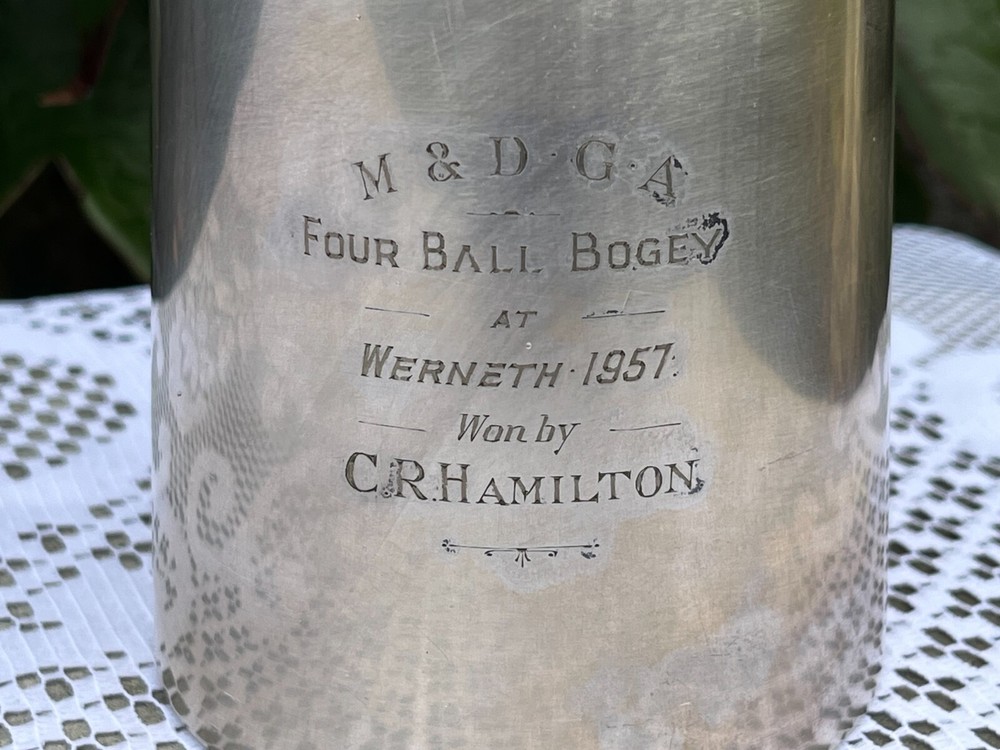 Vintage silver plated Golf Cup. dated 1957.