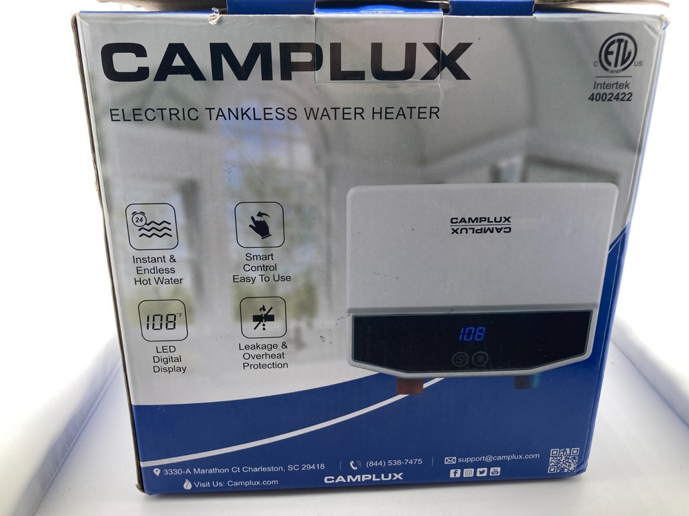 Camplux TE06 Electric Tankless Point Of Use LED Display Residential Water Heater