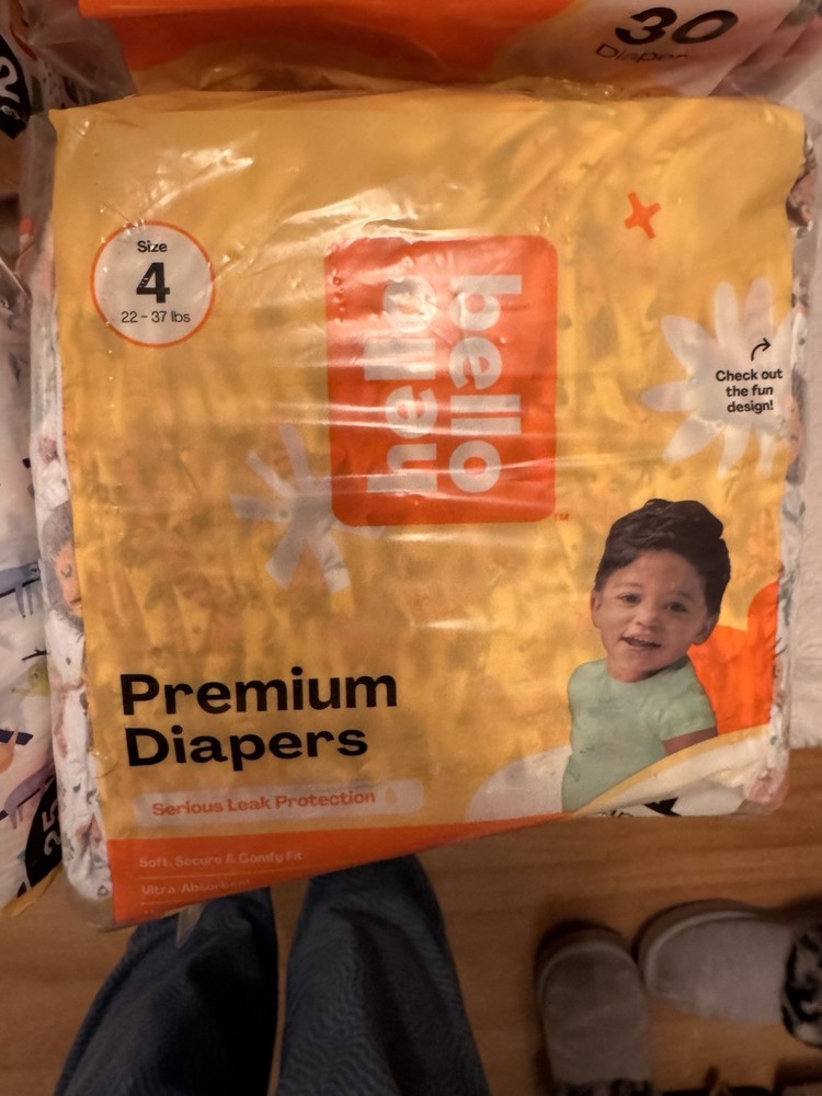 Hello Bello Diapers Size 4 (22-37lbs), WILDCATS  Design, 21 Diapers Each
