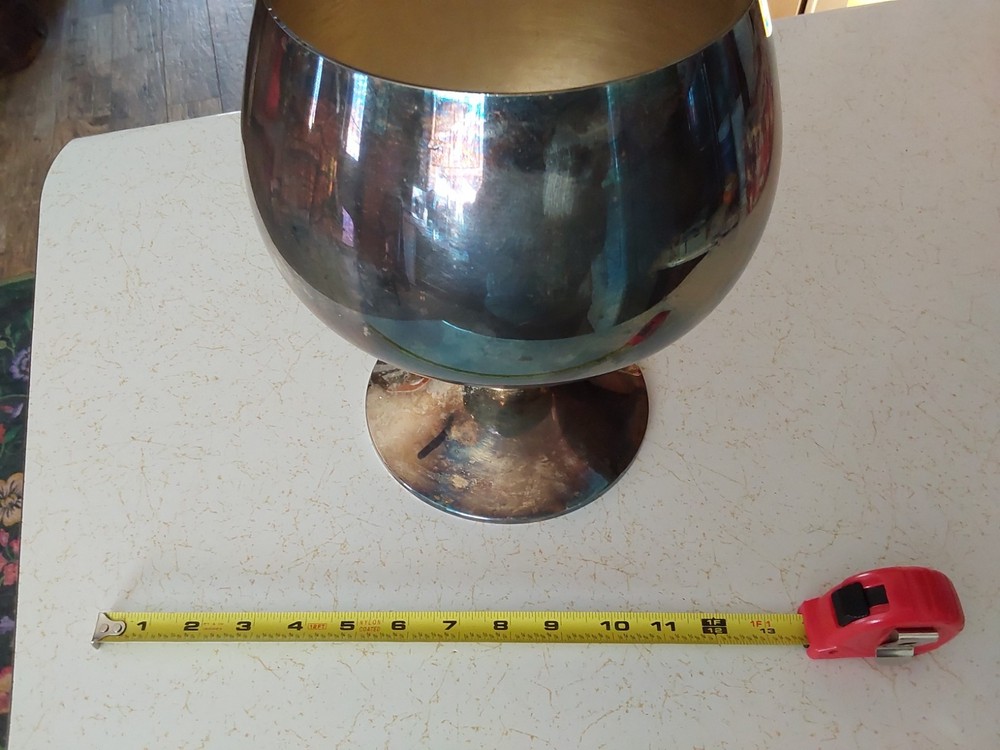 Giant 11" Oversized CHALICE WINE GOBLET Silver Plated?