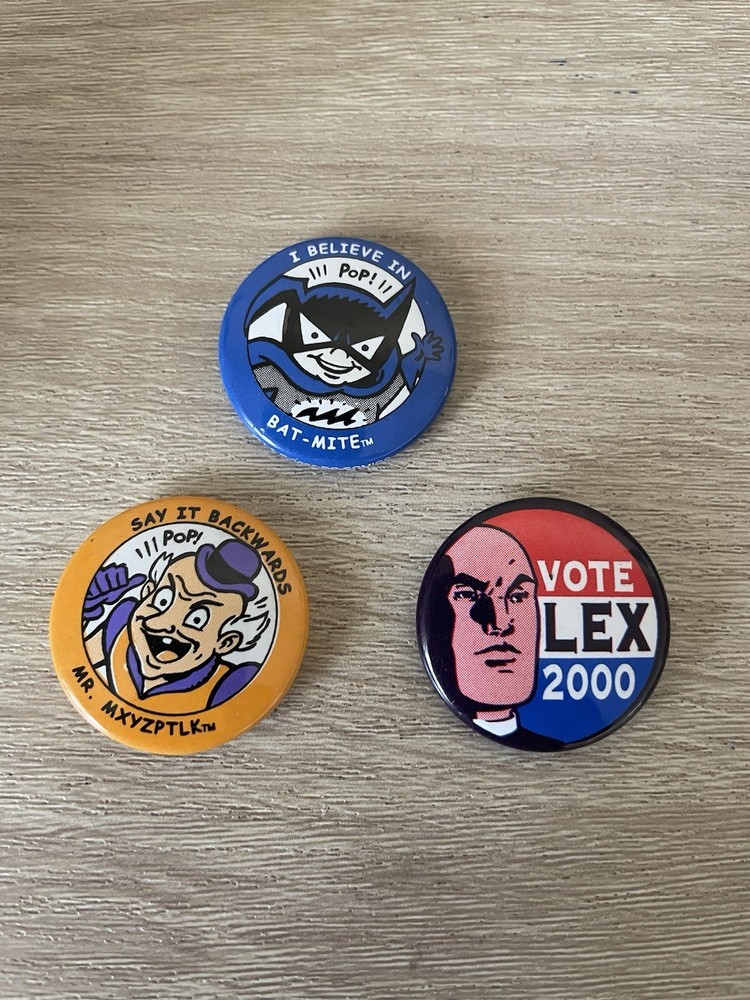 Vintage  DC COMICS PROMO PINS / PINBACK BUTTONS
