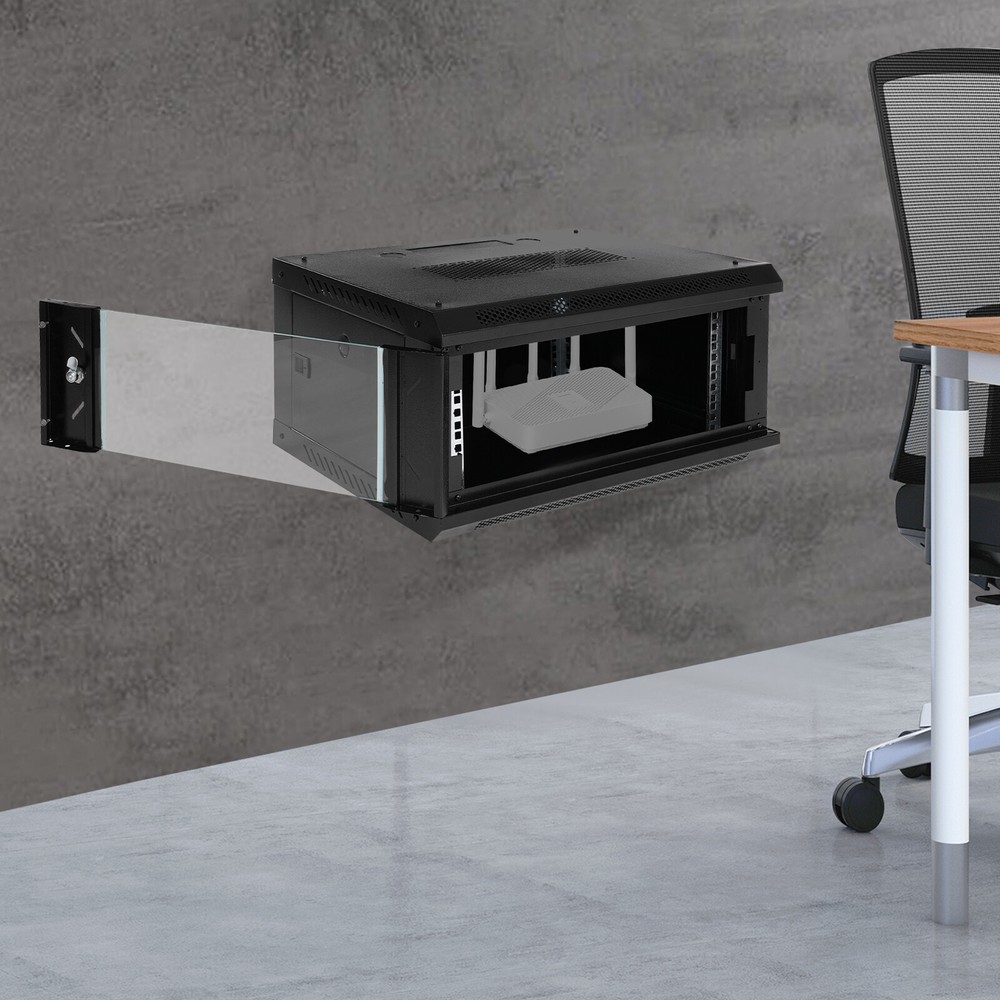 4U Server Cabinet Case Wall Mount Network Server Data Cabinet Enclosure Rack