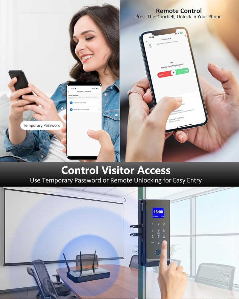 PERFIWARE - Smart Glass Door Lock