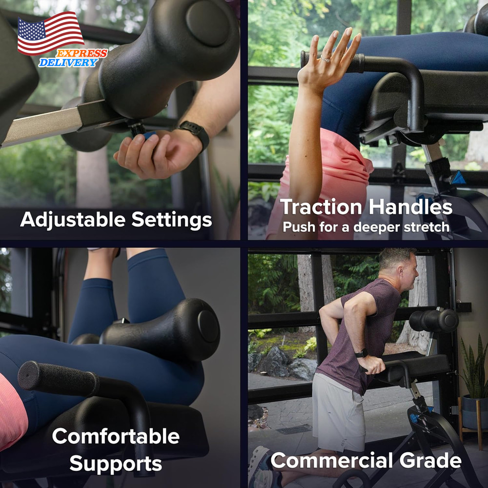 DEX II Inversion & Core Training Decompression Roman Chair Hyperextension Bench