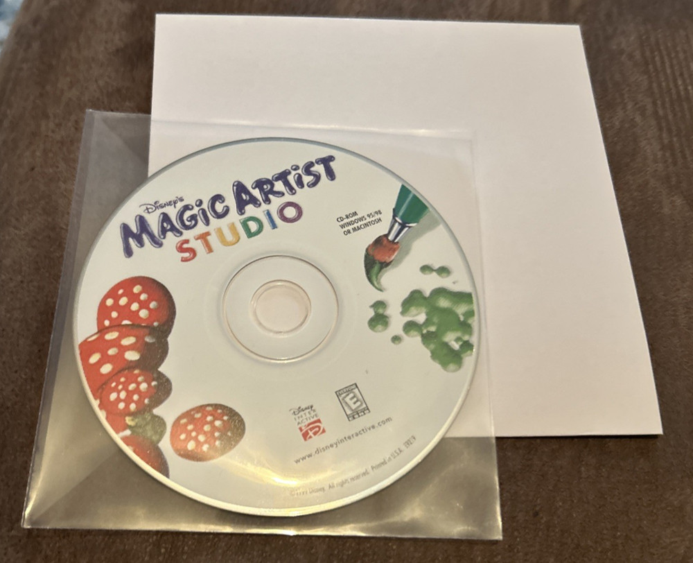 Disney Program Manual Magic Artist Studio CD ROM DISC ONLY UNTRACKED SHIPPING