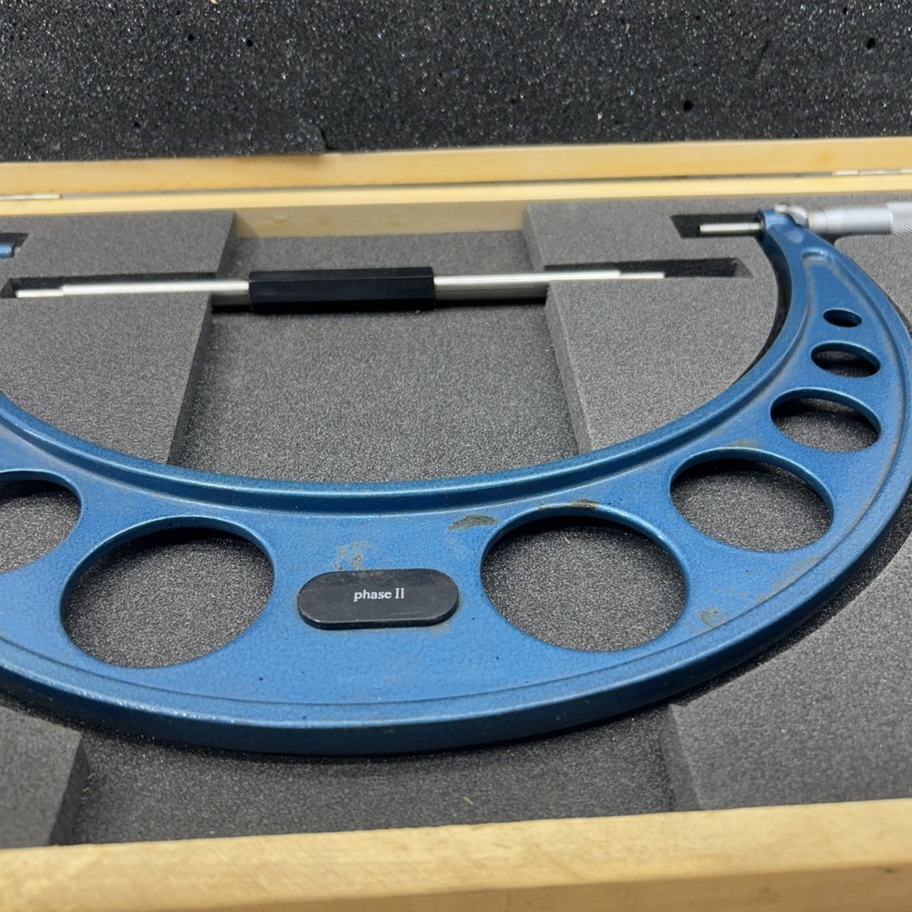 Phase II Outside Micrometer 10-11” Micrometer. With Case