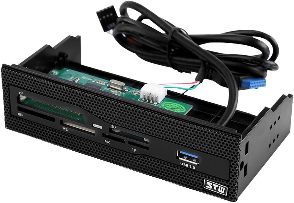 PC Front Panel Internal Card Reader, Multi-Function USB 3.0 Hub All-In-One Card