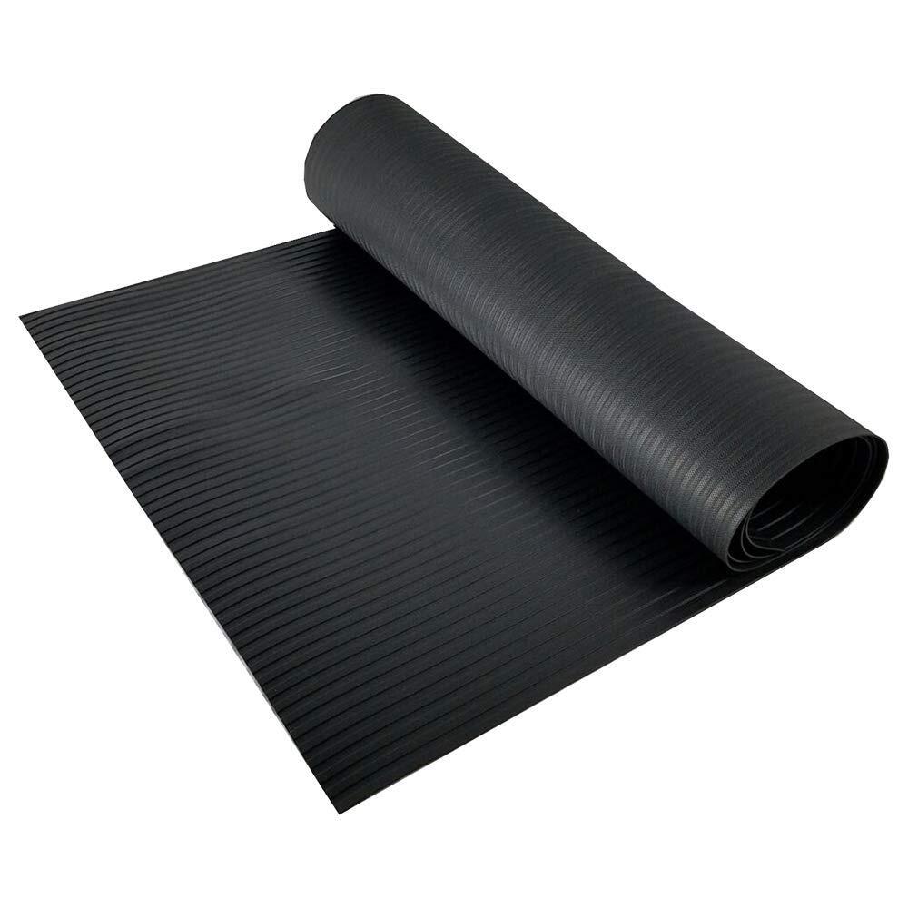 - Black Plastic Floor Runner/Protector - Embossed Wide Rib Pattern 27 Inches ...
