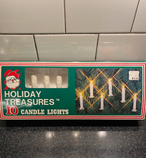 2 Boxes ~ Vintage Christmas Tree Lights Candle Clip On 10 Light String