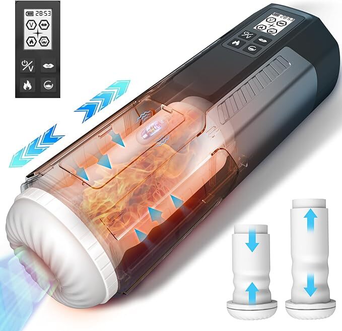 Automatic Male Masturbator Cup Thrusting Heating Vibrator Telescopic Lubricants