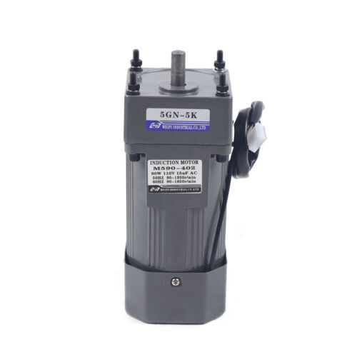 90W 110V AC Gear Motor Electric Variable Speed Controller Torque Single-Phase 5K
