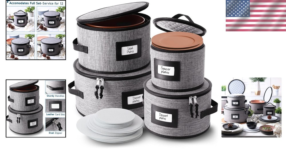 Fine China & Dish Storage Organizer Set