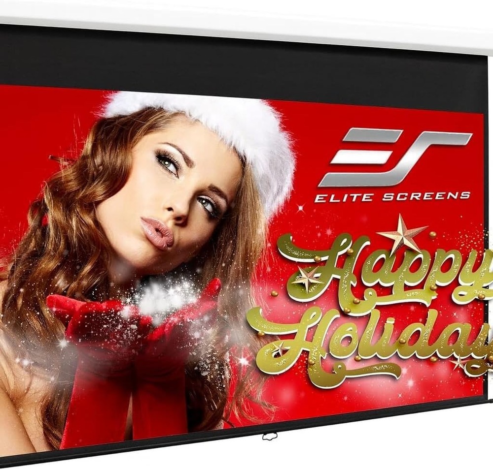 100-Inch Manual Projection Screen with 180-Degree Viewing Angle