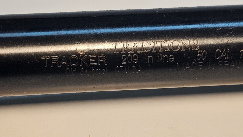 Traditions Tracker 209 Inline Muzzleloader 23” Barrel Without a Breech (D)