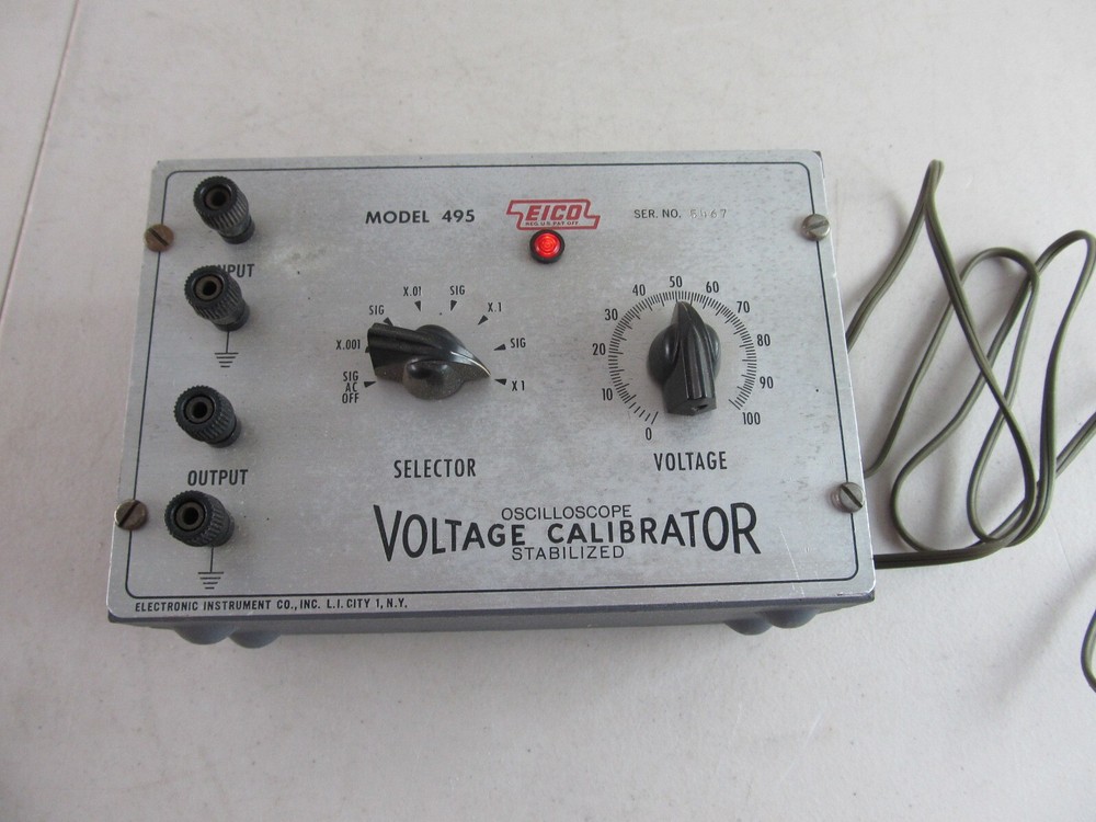 Vintage EICO 495 Voltage Calibrator-Oscilloscope Stabilized -TESTED WORKING