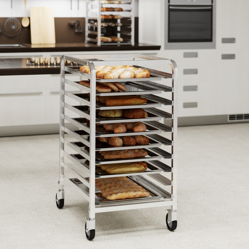 10 Tier Sheet Pan / Bun Pan Rack with Wheels