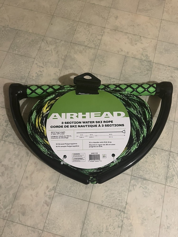 Airhead 3 Section Water Ski / Wakeboarding Rope.