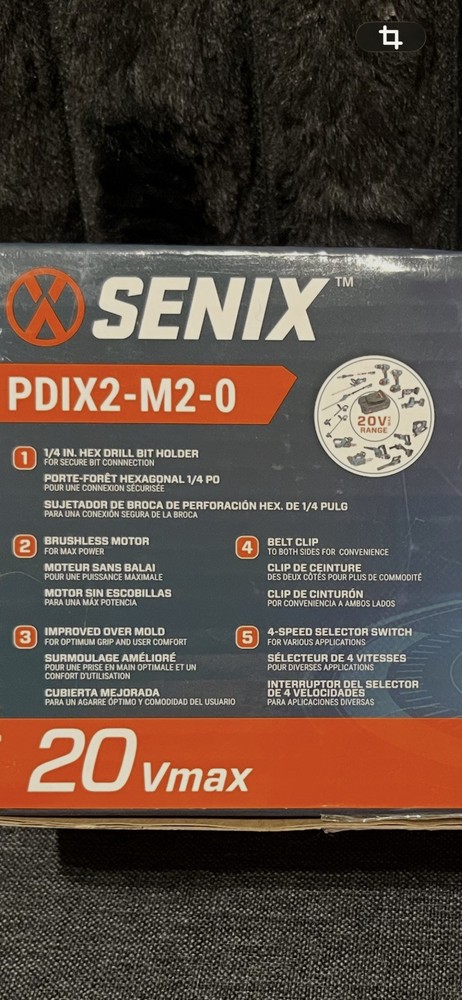 Senix Cordless Screwdriver TOOL ONLY 20Vmax Brushless