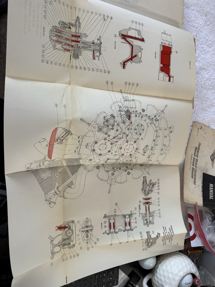 Wright Cyclone 14 Aircraft Engine Reference Book Diagrams Instructions 1940