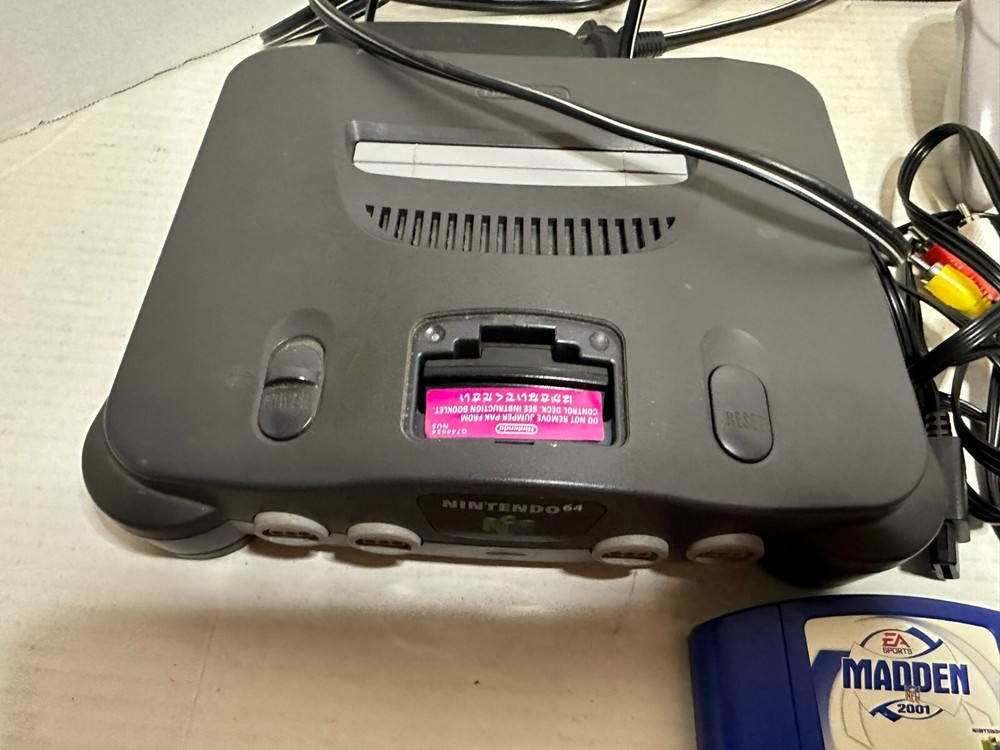 Nintendo 64 system 2 Controllers, Madden 99 and 2001 used tested