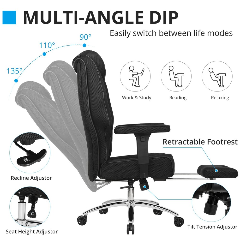 High Back Ergonomic Home Office Computer Desk Chair Mesh Rolling Work Task Chair