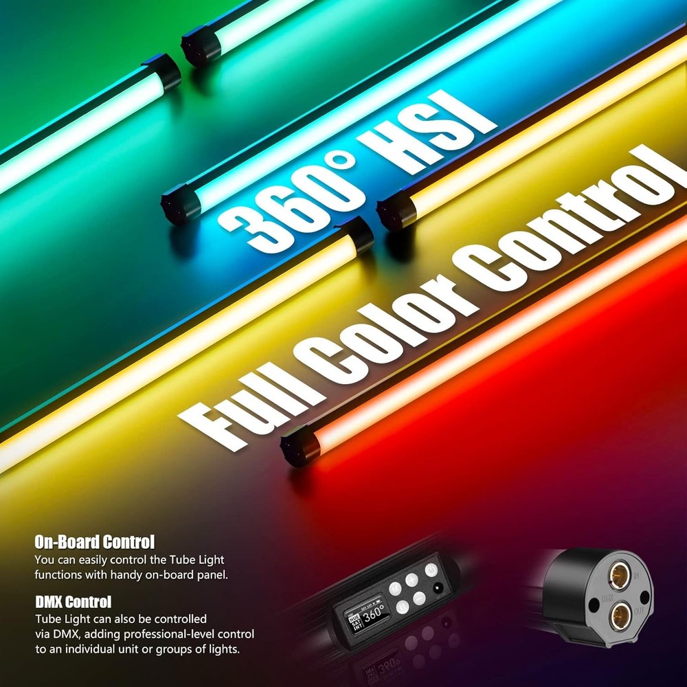 RGB Tube Light Video Lighting App Controlled