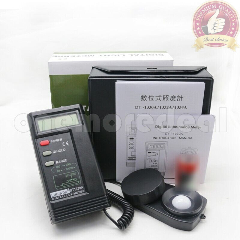 20000Lux Digital LUX Light Meter High-Precision With Reading Holding Function