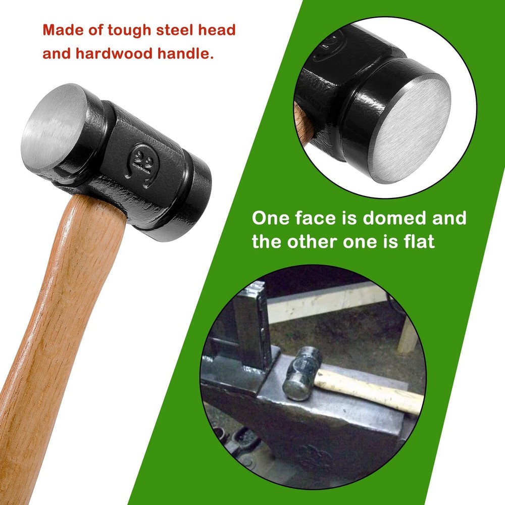 61B 36oz Blacksmith Farrier Rounding Hammer Tools For Blacksmithing Forged Tool
